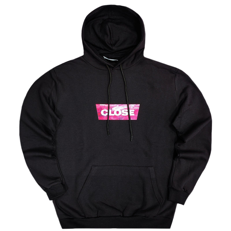 Close society - W23-920 - foux logo hoodie - black