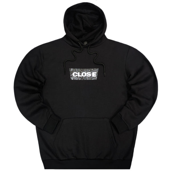 Clvse society - W23-921 - black stamp logo hoodie - black