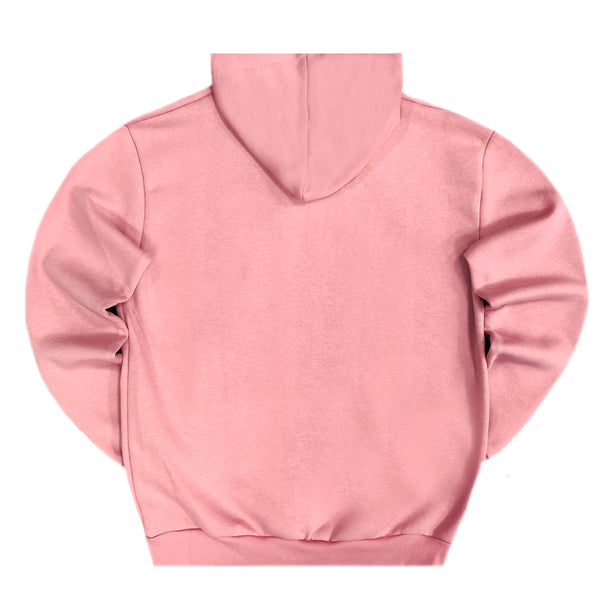 Μακρυμάνικο φούτερ με κουκούλα Close society - W23-960 - d. characters logo ροζ