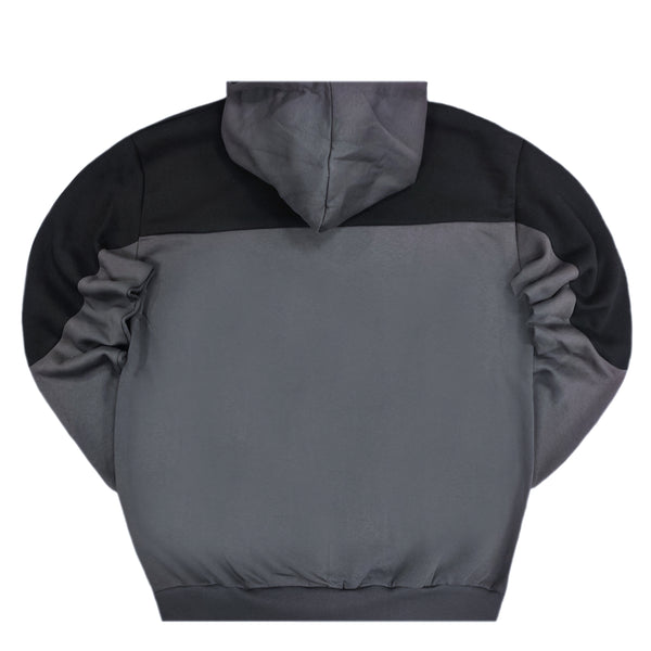 Clvse society - W23-926 - half black half grey hoodie - grey