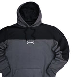 Close society - W23-926 - half black half grey hoodie - grey