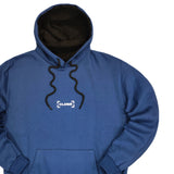 Close society - W23-934 - border logo hoodie - blue