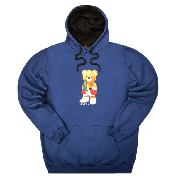 Close society - W23-935 - champion teddy bear logo hoodie - blue