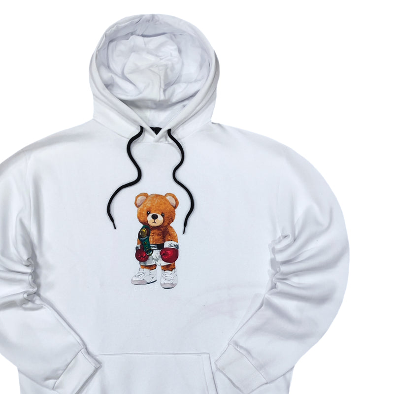 Close society - W23-935 - champion teddy bear logo hoodie - white