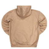 Close society - W23-946 - border logo hoodie - beige