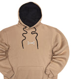 Close society - W23-946 - border logo hoodie - beige