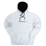 Close society - W23-950 - simple green logo hoodie - white