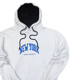 Close society - W23-954 - new york logo hoodie - white