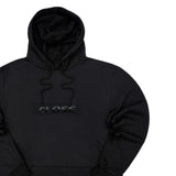 Close society - W23-956 - half logo hoodie - black