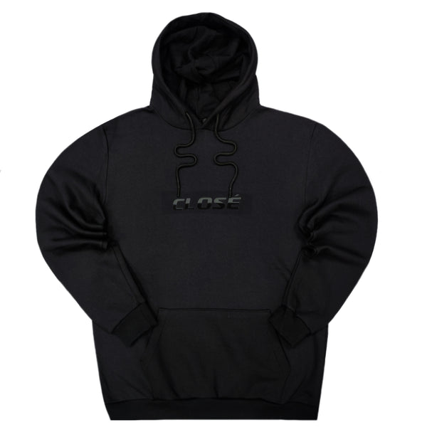 Close society - W23-956 - half logo hoodie - black