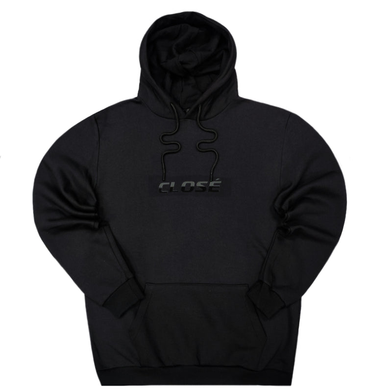 Close society - W23-956 - half logo hoodie - black