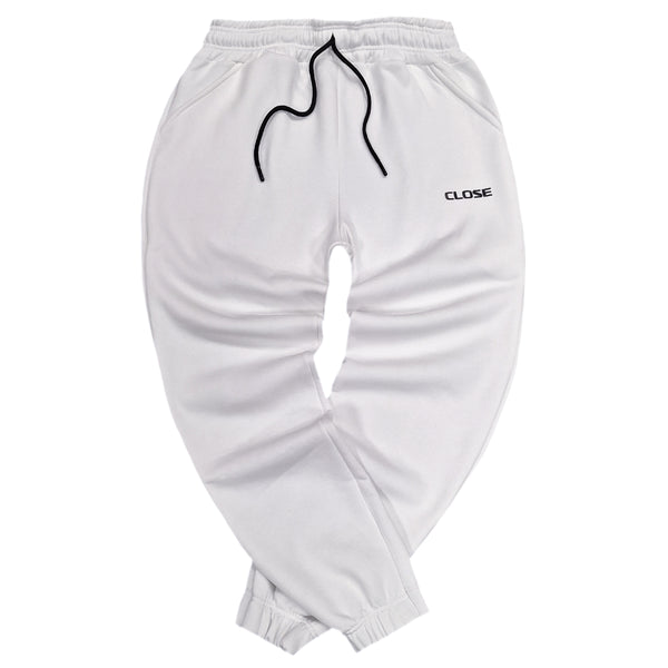 Close society - W24-100 - simple logo sweatpants - white