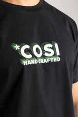 Ανδρική κοντομάνικη μπλούζα Cosi jeans - 64-W24-13 - hand crafted logo μαύρο