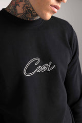 Ανδρικό μακρυμάνικο φούτερ Cosi jeans - 64-W24-55 - logo μαύρο