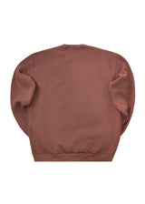 Ανδρικό φούτερ Close society-W25-400- brown logo sweatshirt καφέ