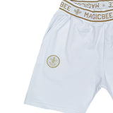 Magic bee - WB20305 - chains logo shorts - white