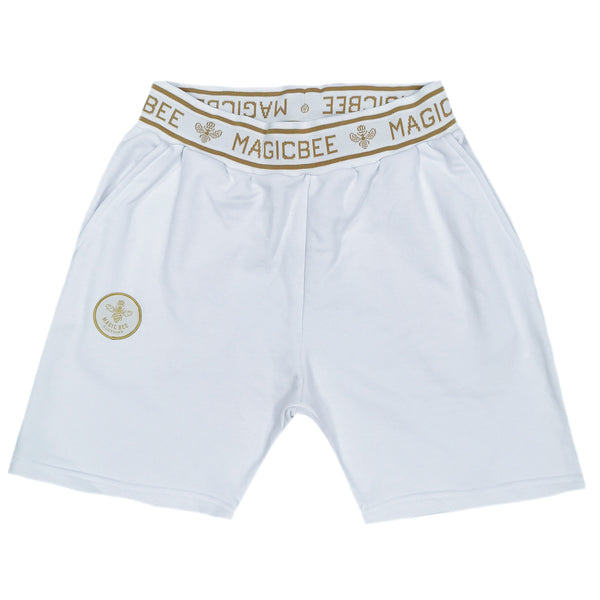 Magic bee - WB20305 - chains logo shorts - white