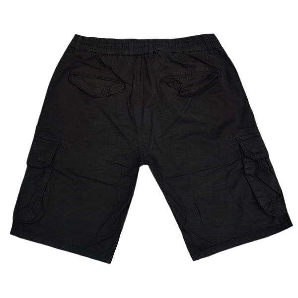 Ανδρική βερμούδα υφασμάτινο cargo Gang - X-2261-1 - fabric cargo shorts μαύρο