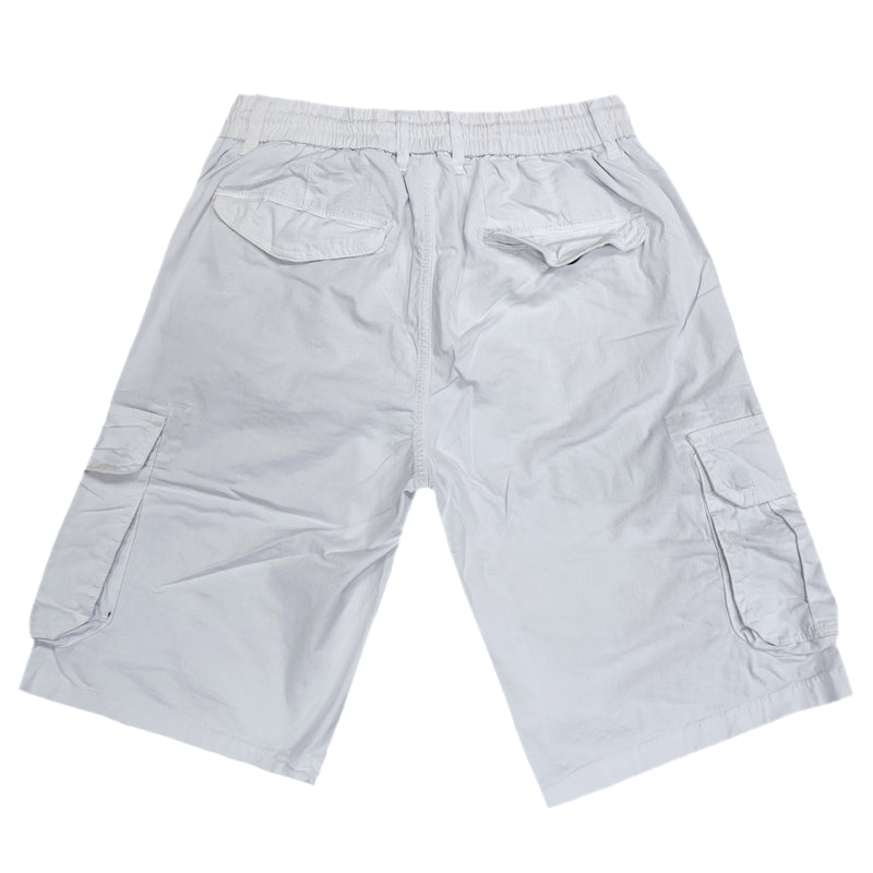 Ανδρική βερμούδα υφασμάτινο cargo Gang - X-2261-11 - fabric cargo shorts λευκό