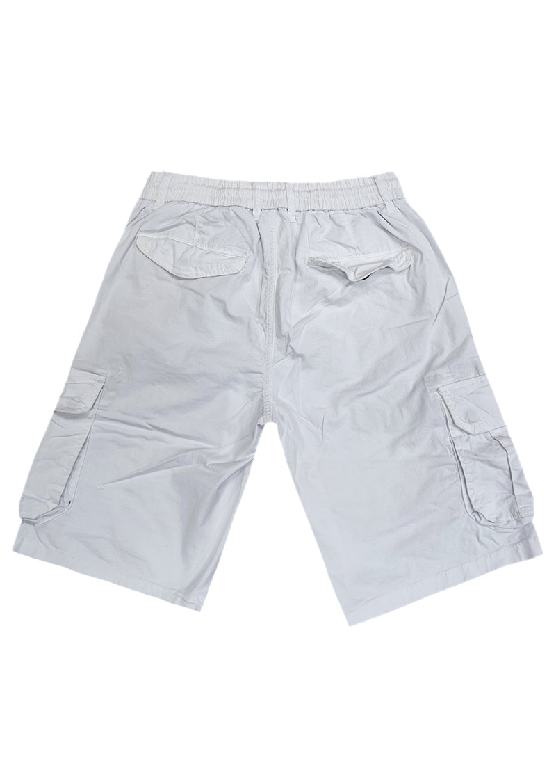 Ανδρική βερμούδα υφασμάτινο cargo Gang - X-2261-11 - fabric cargo shorts λευκό