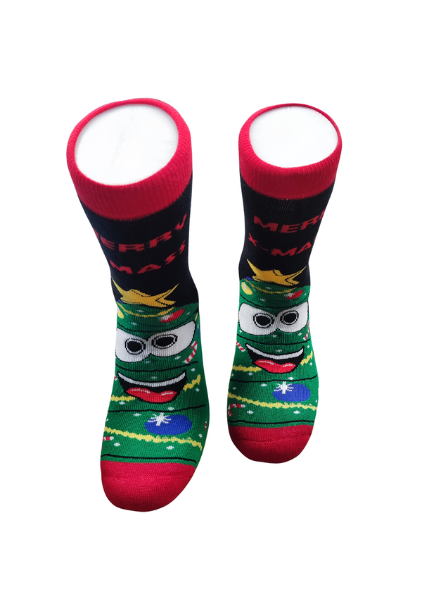 Χριστουγεννιάτικες κάλτσες V-tex - xmas tree socks - μαύρο