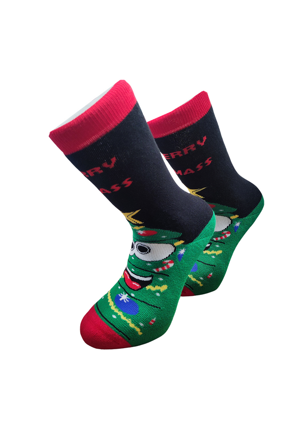 Χριστουγεννιάτικες κάλτσες V-tex - xmas tree socks - μαύρο