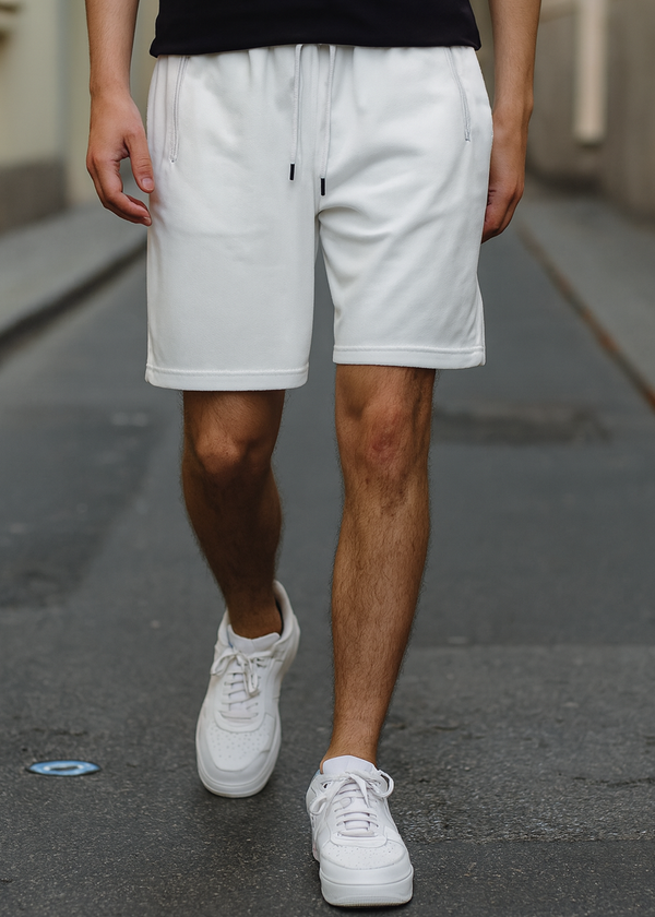 Ανδρική βερμούδα GUF - XY-3100B - athletic regular shorts λευκό