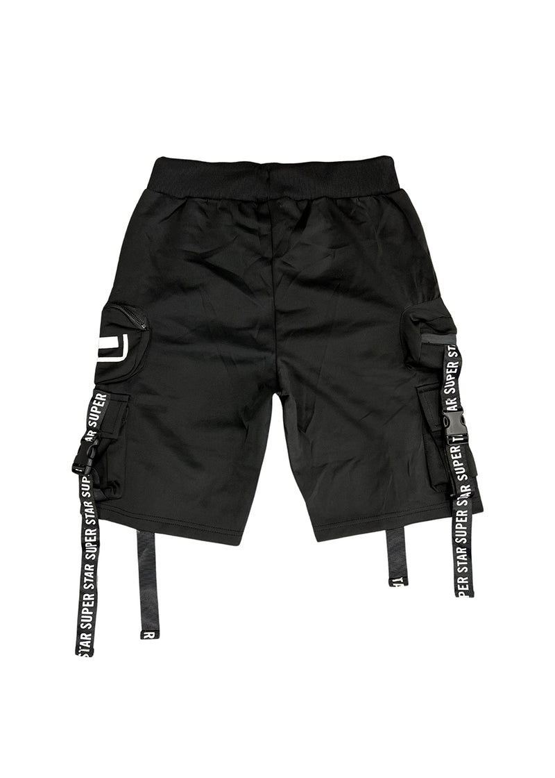 Ανδρική βερμούδα 5 EVEN STAR - XY-7072 - super star cargo shorts μαύρο