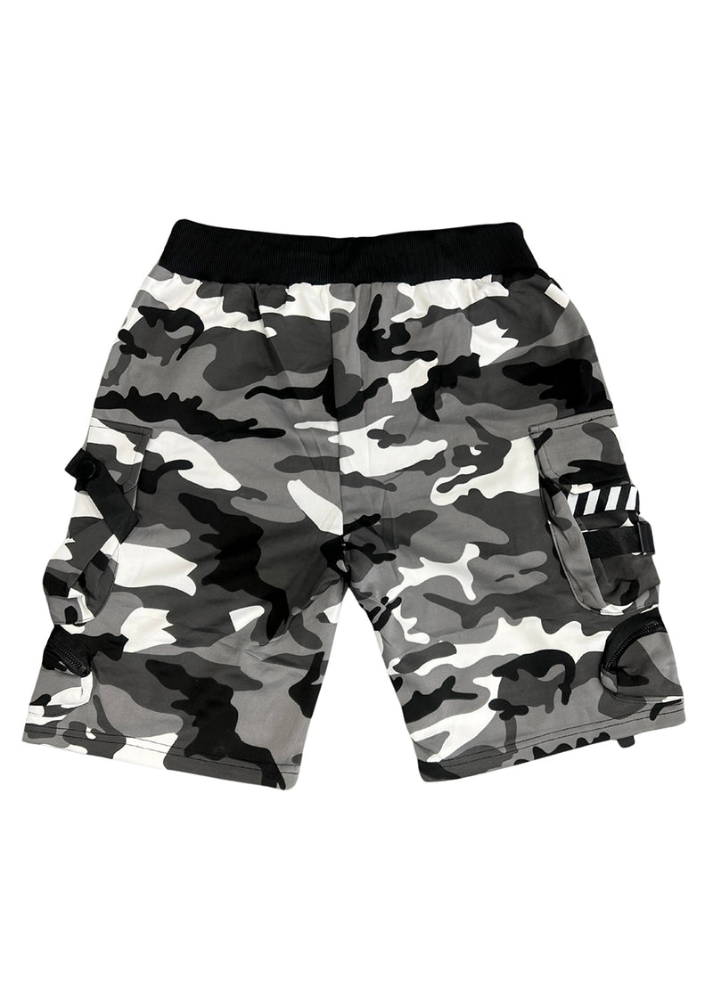 Ανδρική βερμούδα cargo 5 EVEN STAR - XY-7075 - camo cargo shorts σκούρο γκρι