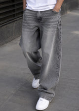 GUF CLOTHING - Ανδρικό  τζιν παντελόνι Baggy  - Γκρι Y631