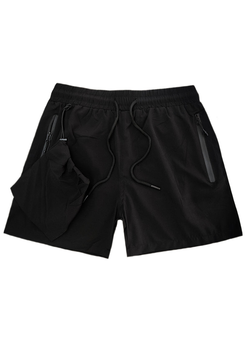 Ανδρικό μαγιό 5 EVEN STAR - YHM-908 - lycra swim shorts μαύρο