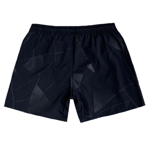 5 EVEN STAR - YHM 817 - triangle lines swim shorts - dark navy