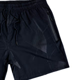 5 EVEN STAR - YHM 817 - triangle lines swim shorts - dark navy