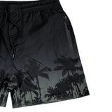 5 EVEN STAR - YHM 819 - fanco palm trees swim shorts - black