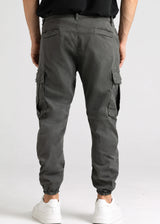 COSI JEANS - Ανδρικό παντελόνι μαύρο cargo elasticated - Cipresso 68-MUSSO
