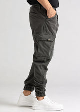 COSI JEANS - Ανδρικό παντελόνι μαύρο cargo elasticated - Cipresso 68-MUSSO