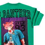 Ανδρική κοντομάνικη μπλούζα GANG - Z-1001 - regular tee p. panther smooth criminal πράσινο