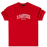Ανδρική κοντομάνικη μπλούζα GANG - Z-1001 - regular fit tee p. panther smooth criminal κόκκινο