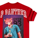 Ανδρική κοντομάνικη μπλούζα GANG - Z-1001 - regular fit tee p. panther smooth criminal κόκκινο