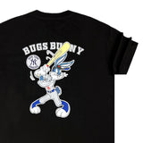 Ανδρική κοντομάνικη μπλούζα GANG - Z-1005 - regular fit Bugs Bunny New York tee μαύρο