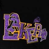 Ανδρική κοντομάνικη μπλούζα GANG - Z-1013 - Oversized fit Lakers logo μαύρο