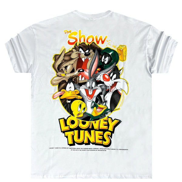 Κοντομάνικη μπλούζα GANG - Z-1015 - Regular fit the show Looney Tunes tee λευκό
