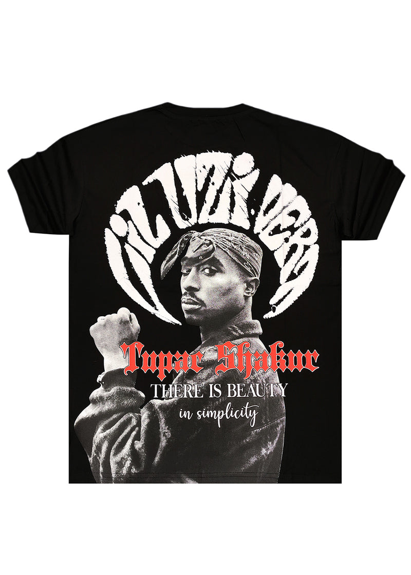 GANG - Z-1021 - Oversized tupac x lil uzi tee - black