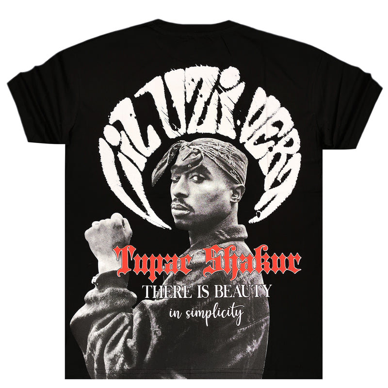 GANG - Z-1021 - Oversized tupac x lil uzi tee - black