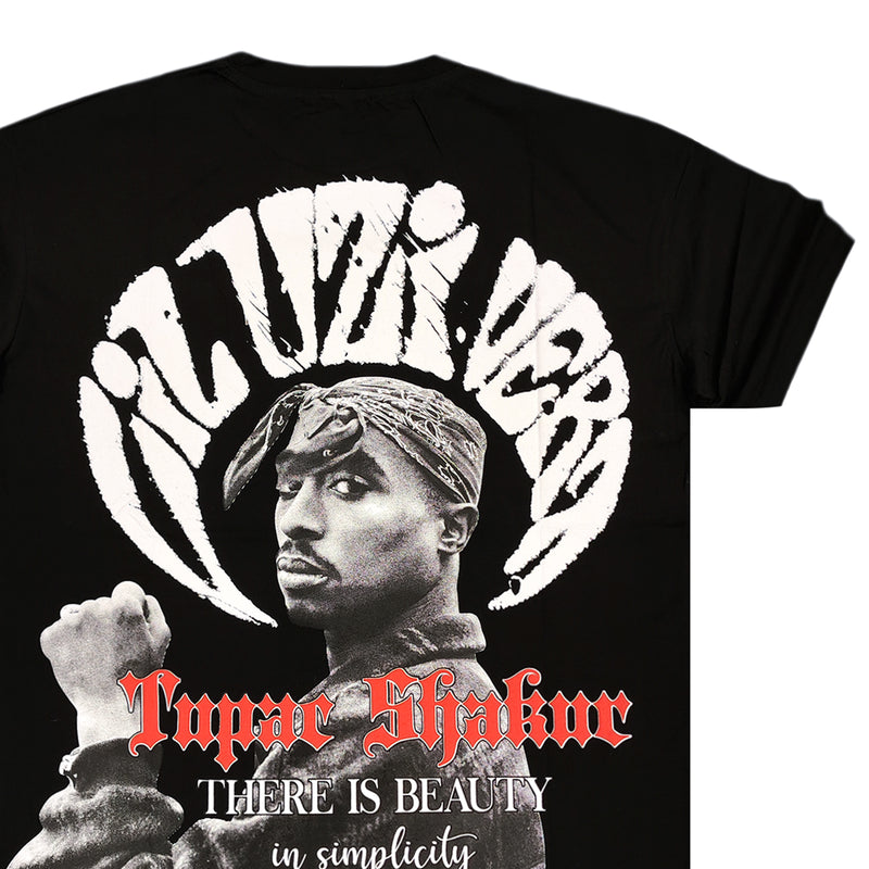 GANG - Z-1021 - Oversized tupac x lil uzi tee - black