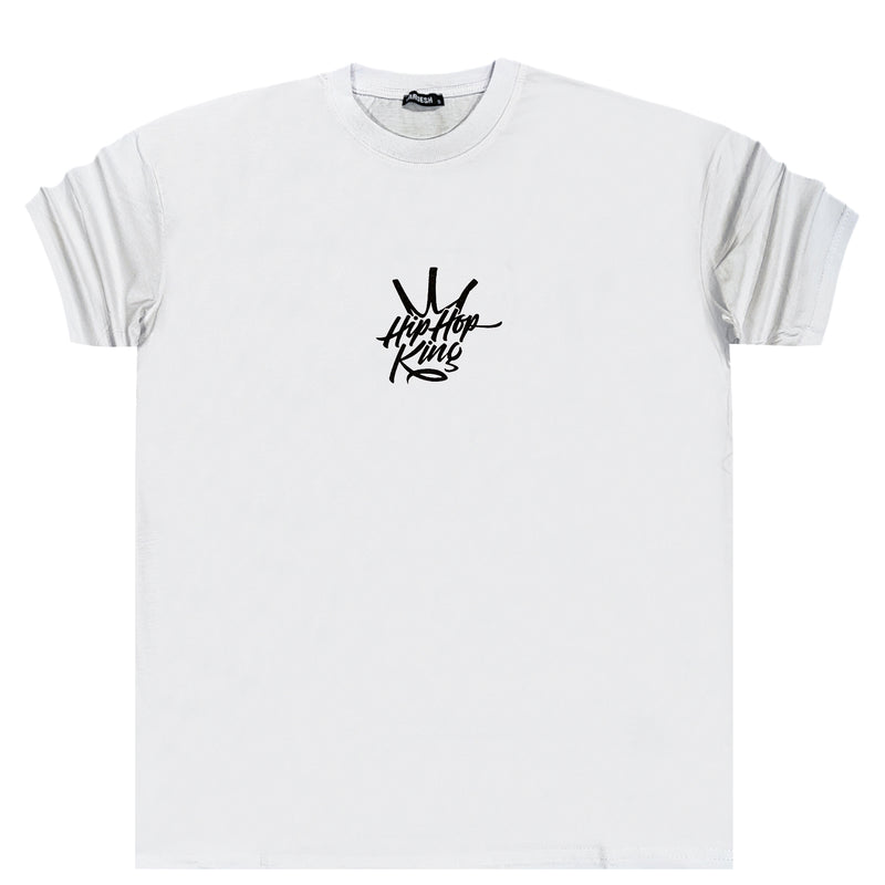 Κοντομάνικη μπλούζα GANG - Z-1063 - Oversized fit hip hop king tee λευκό