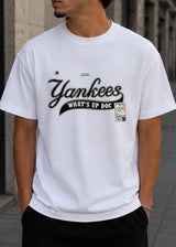 GUF CLOTHING Ανδρική κοντομάνικη μπλούζα λευκή regular fit Z-1075-white