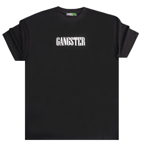 Ανδρική κοντομάνικη μπλούζα GANG - Z-1080 - regular fit gangster μαύρο