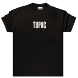Ανδρική κοντομάνικη μπλούζα GANG - Z-1083 - regular fit tupac logo tee μαύρο