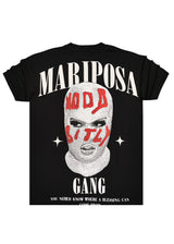 Κοντομάνικη μπλούζα GANG - Z-1086 - regular fit mariposa gang logo μαύρο